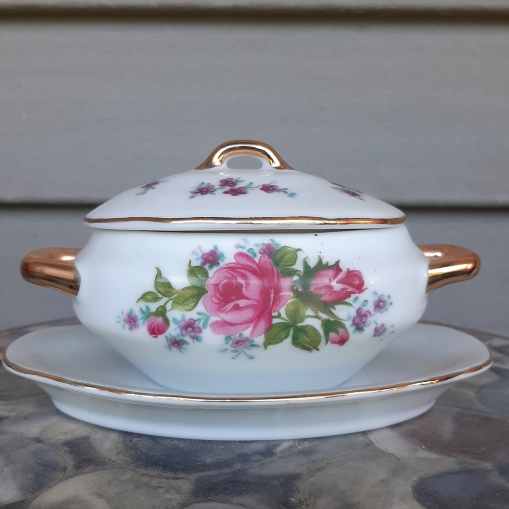 Vintage Floral Serving Dish